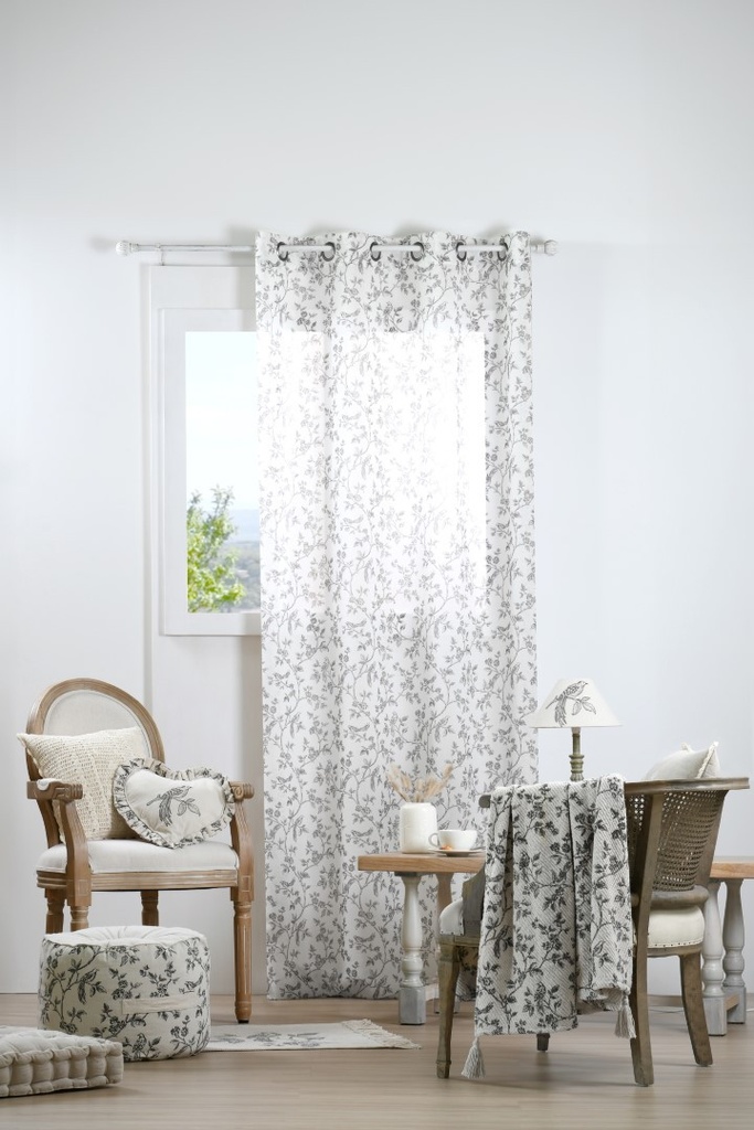 Clarine voile 140x260 ecru
