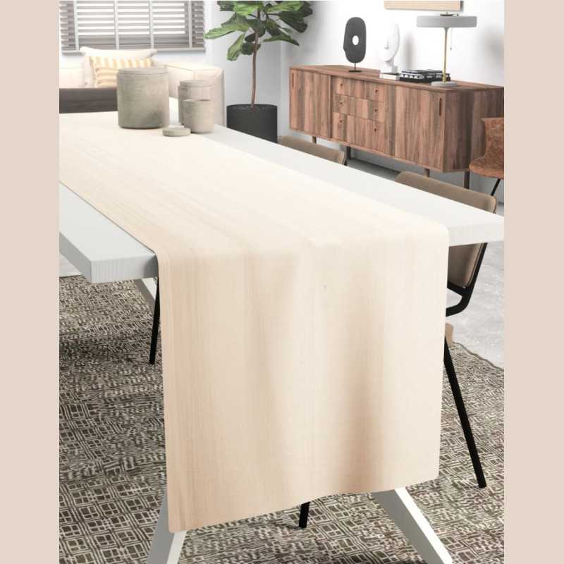 Chemin de table 30x300  sable gaze de coton celestia