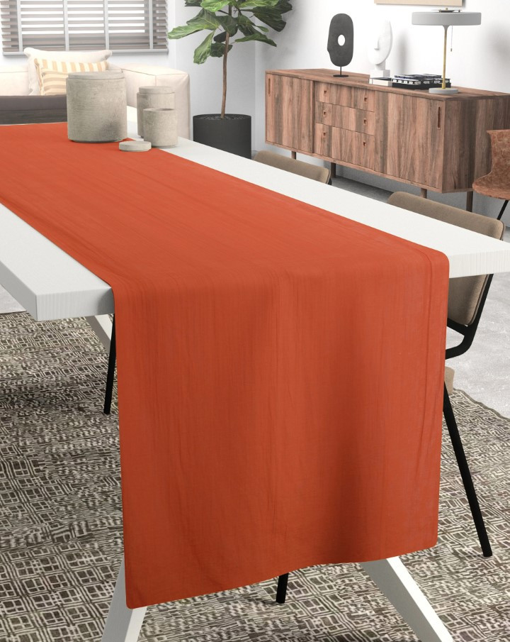 Chemin de table 30x300  terra gaze de coton celestia