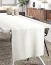 Chemin de table 30x300  blanc gaze de coton celestia