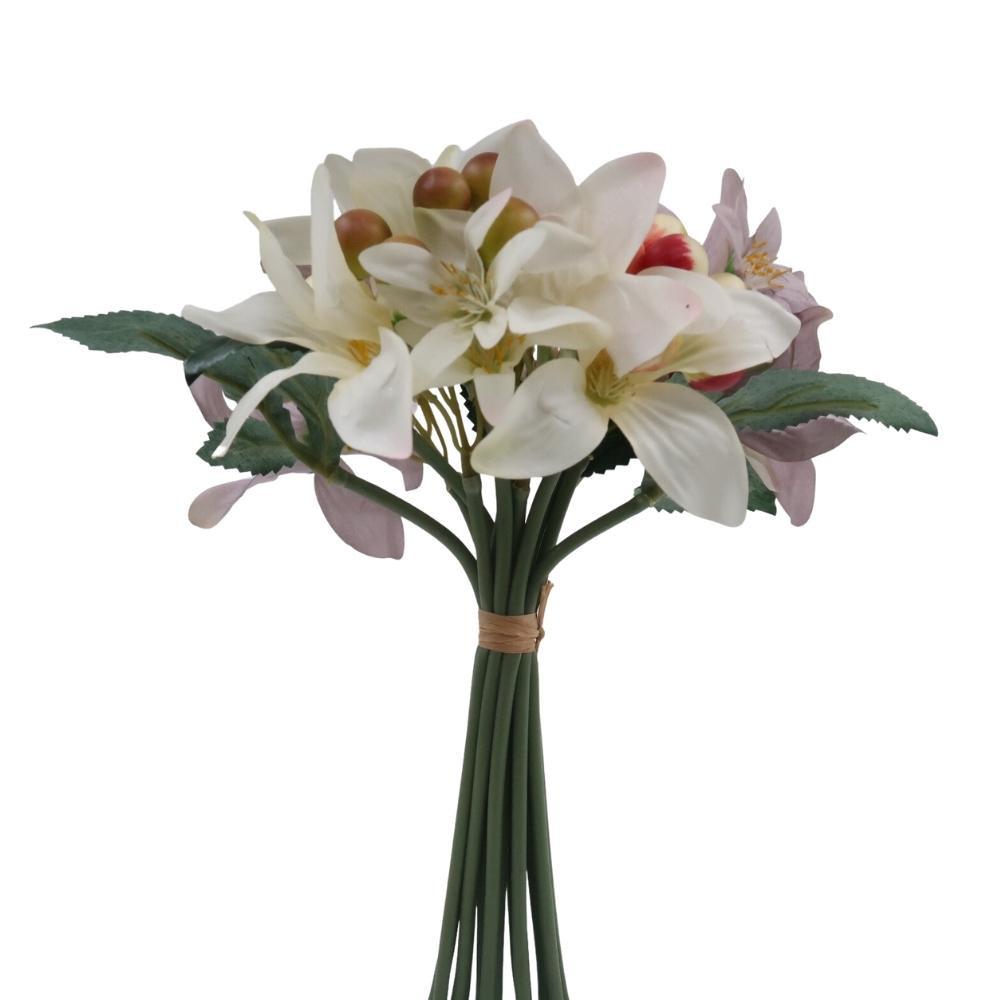 Fleur bouquet coloris blanc violet jasmin