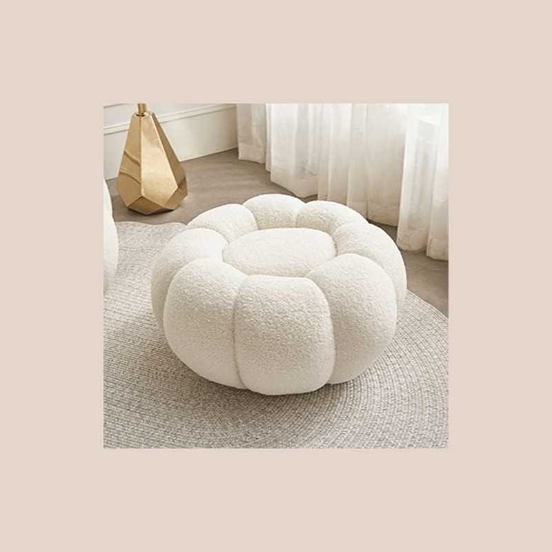 Pouf "jema" blanc