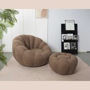 Pouf jema taupe dc
