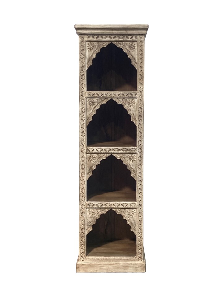 Bibliothèque "sitar" blanc antique