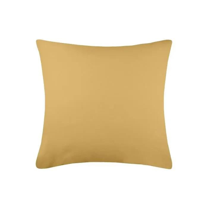 Cottage taie 65x65 sac 100co moutard 60fils cot.lave