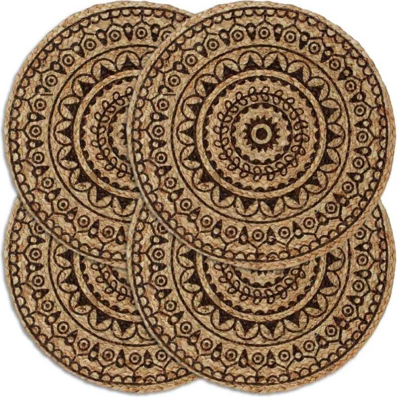 Set de table mandala noir 38 cm