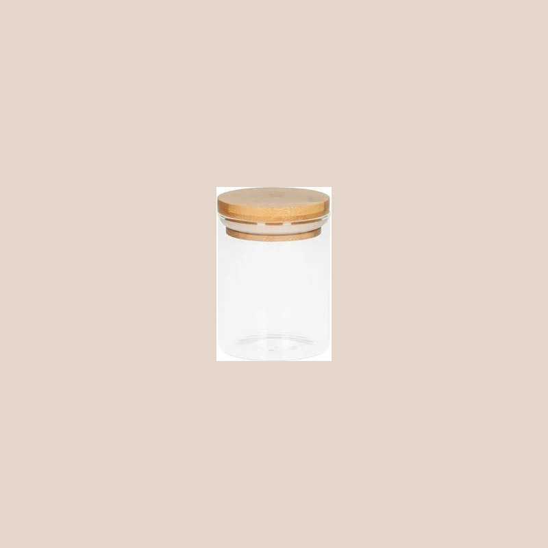 Bocal en verre et bambou  380 ml