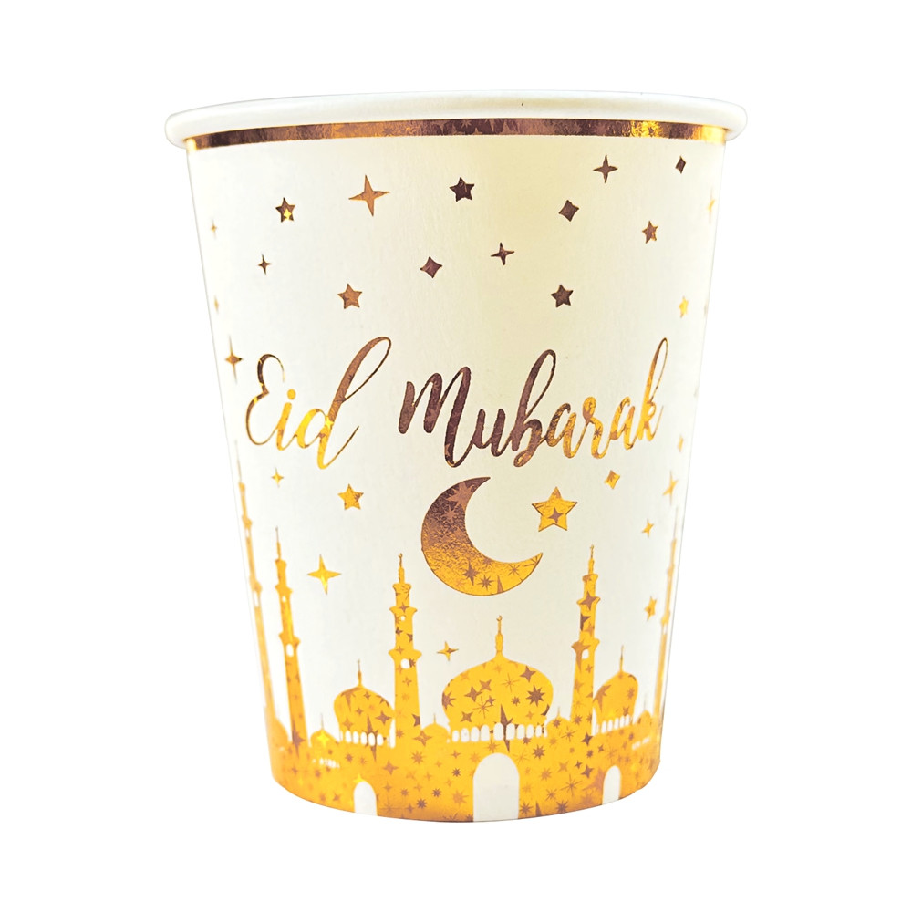 Gobelet en papier x 10- thème mosque étoilée aïd - 250ml
