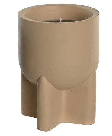 Candle cement wax 11x11x15 2 mod.-beige