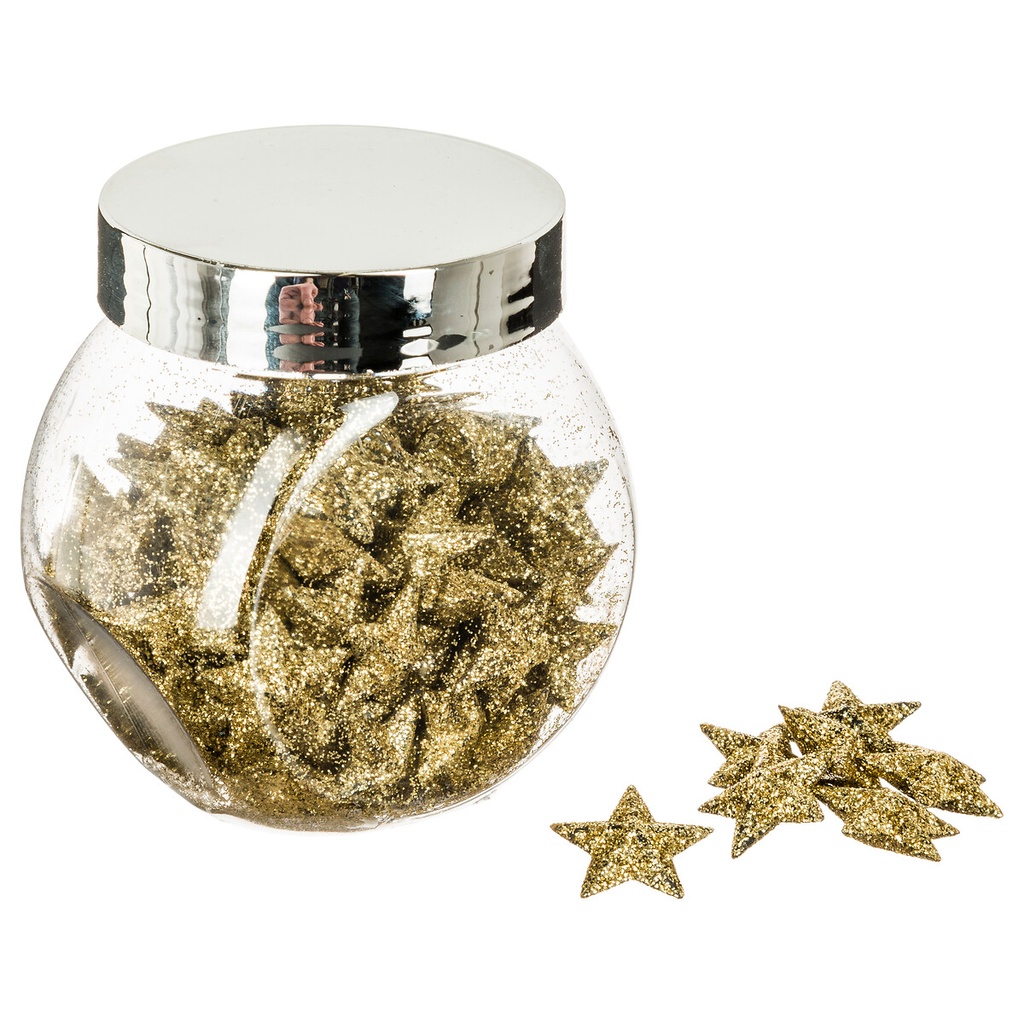 Accessoire bocal deco paillette d 2cm or