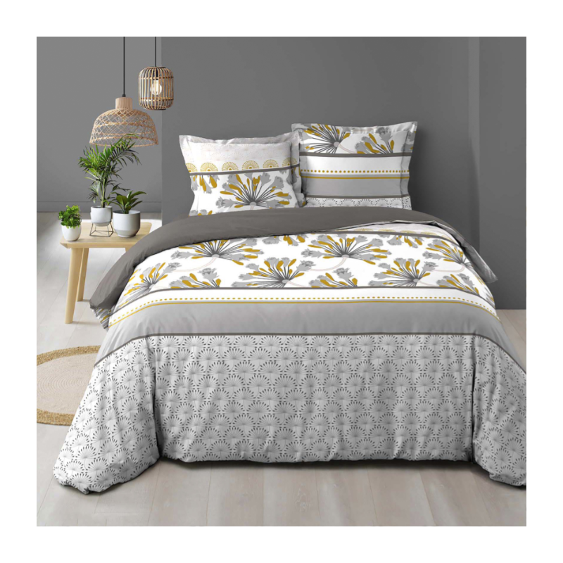 Parure 3 pieces 240 x 220 cm imprime 57 fils casablanca