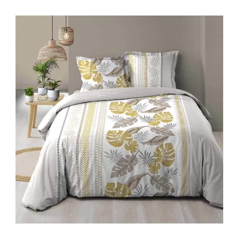 Parure 3 pieces 240 x 220 cm imprime 57 fils moana