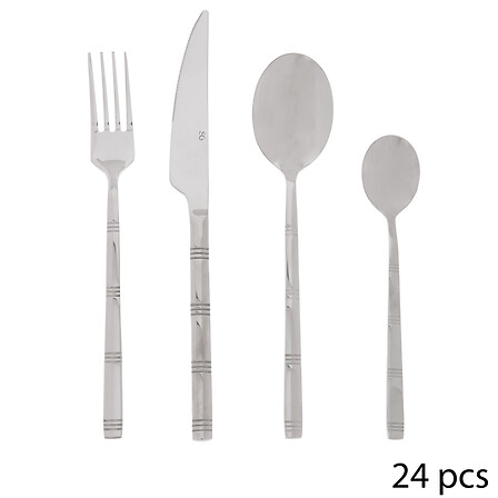 Ménagère inox 24 pièces BORAH  