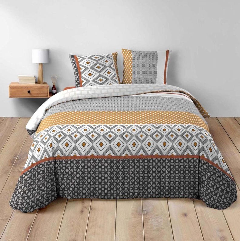 Parure 3 p. 240 x 220 cm imprime 42 fils allover arsene