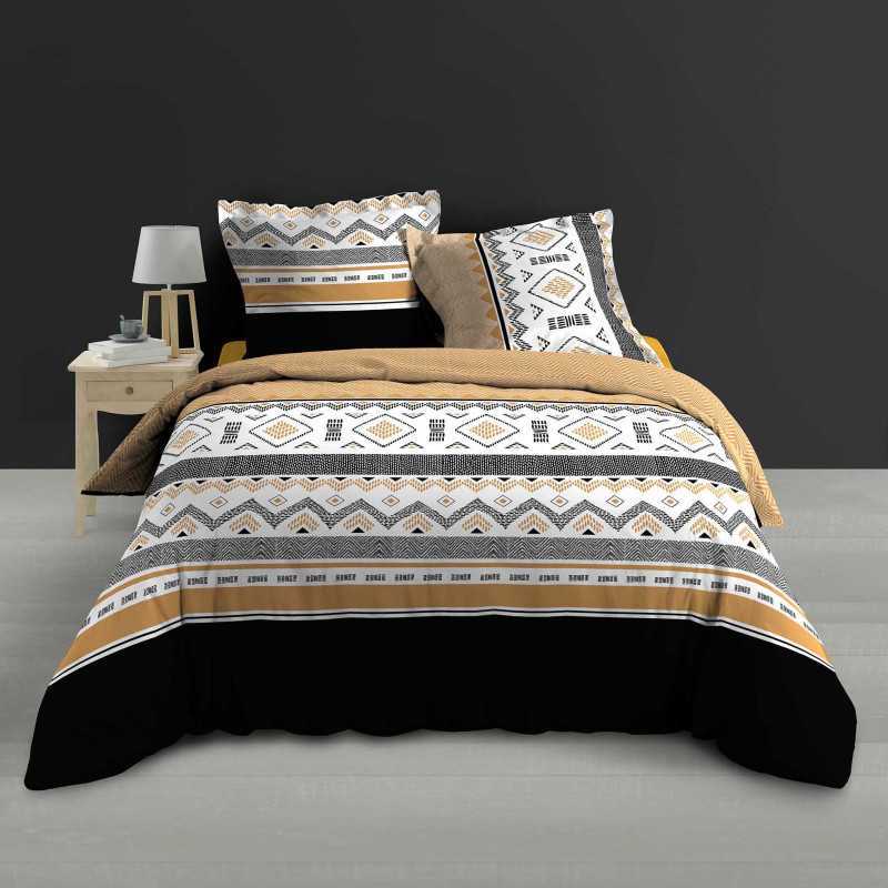 Parure 3 p. 240 x 220 cm percale imp. 78 fils allover astraline