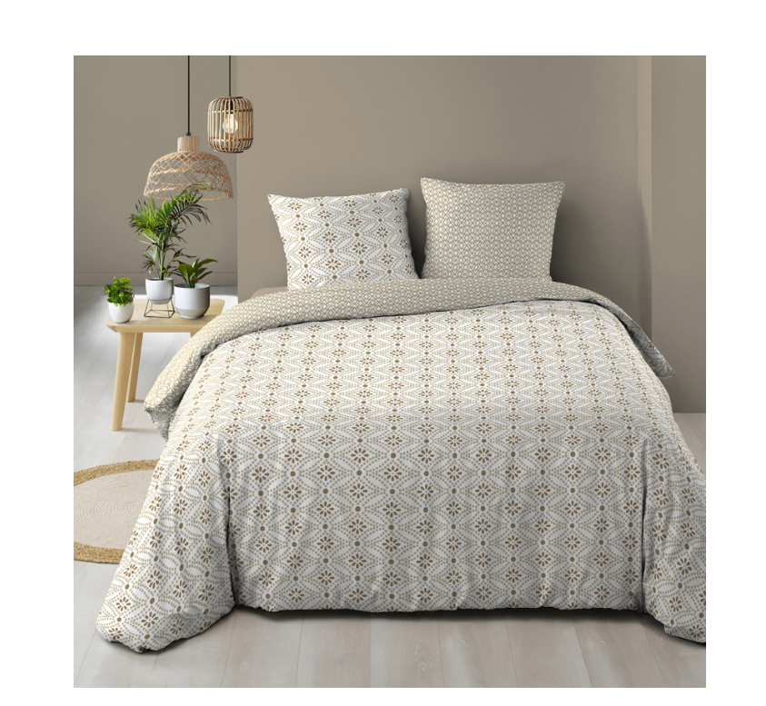 Parure 3 p. 240 x 220 cm imprime 57 fils allover brianna
