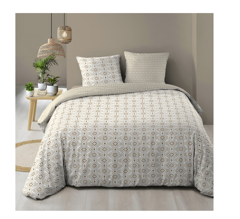 Parure 3 p. 260 x 240 cm imprime 57 fils allover brianna