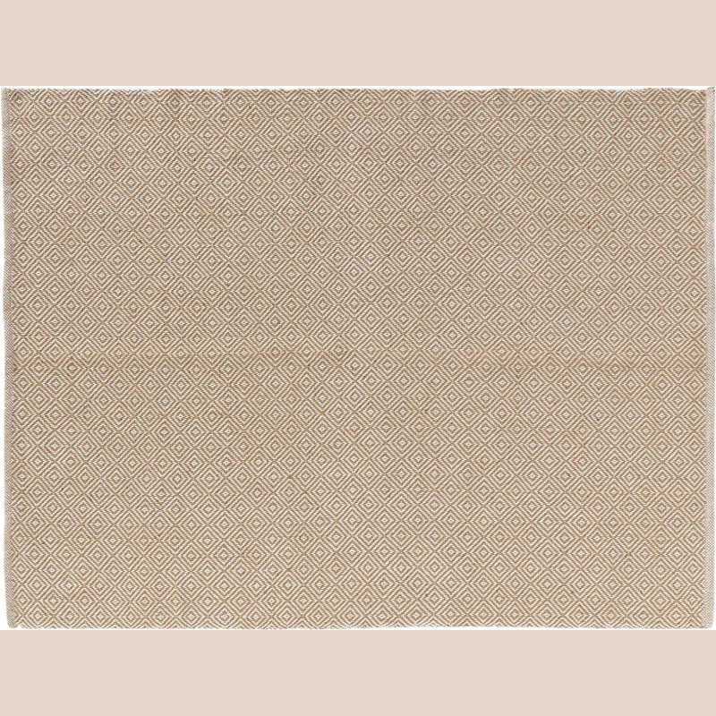 Tapis rectangle 120 x 170 cm jute coton uni blanc