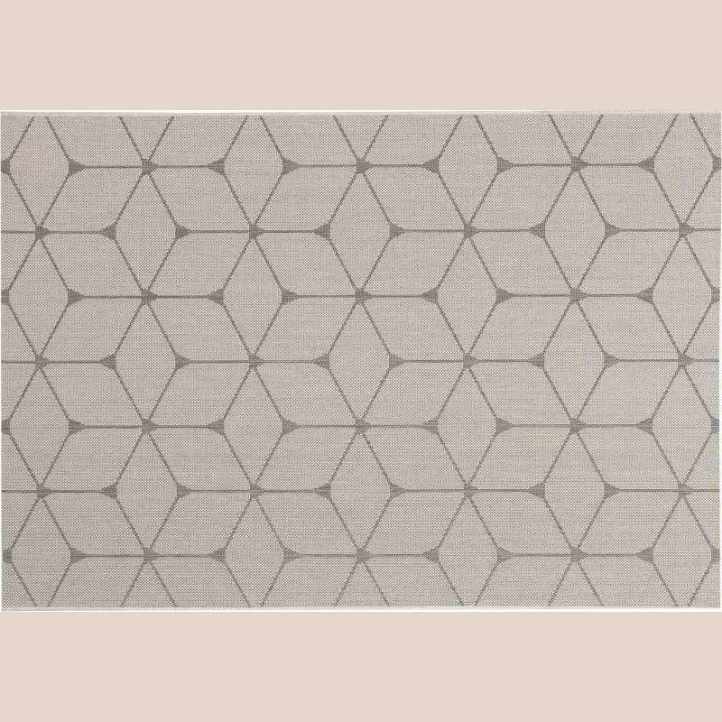 Tapis rectangle 120 x 170 cm tisse plat hexagon