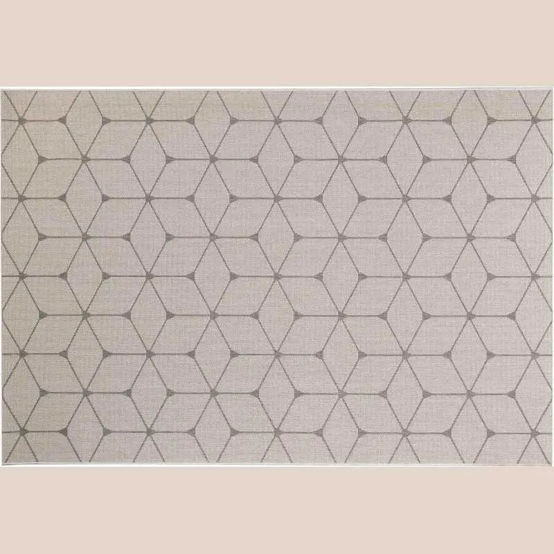Tapis rectangle 160 x 230 cm tisse plat hexagon