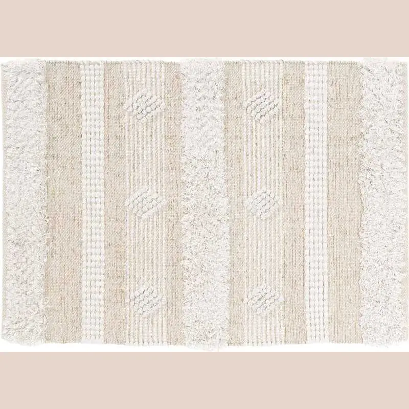 Tapis rectangle 60 x 90 cm coton/polyes fantaisie+fil met athos