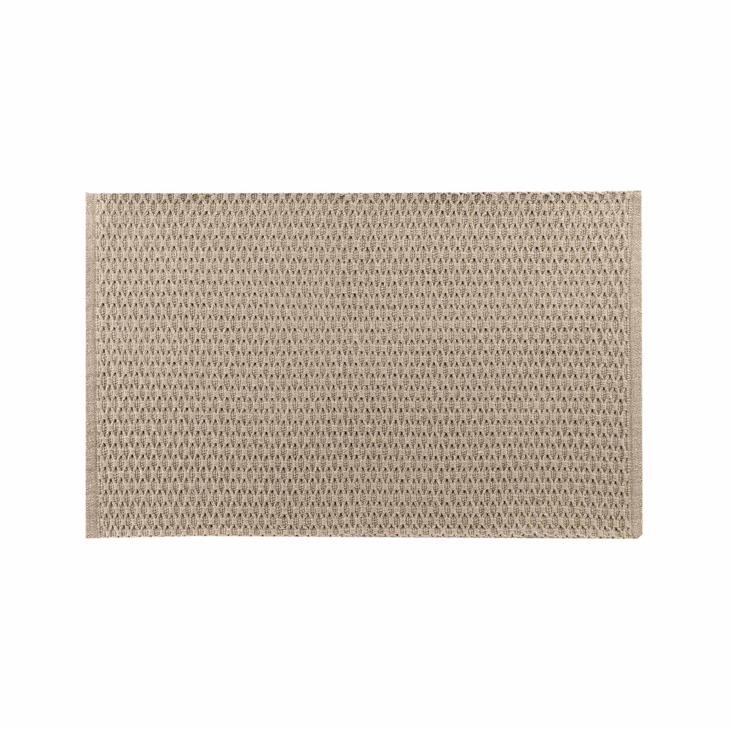 Tapis rectangle 50 x 80 cm coton/polyester tisse alivia camel