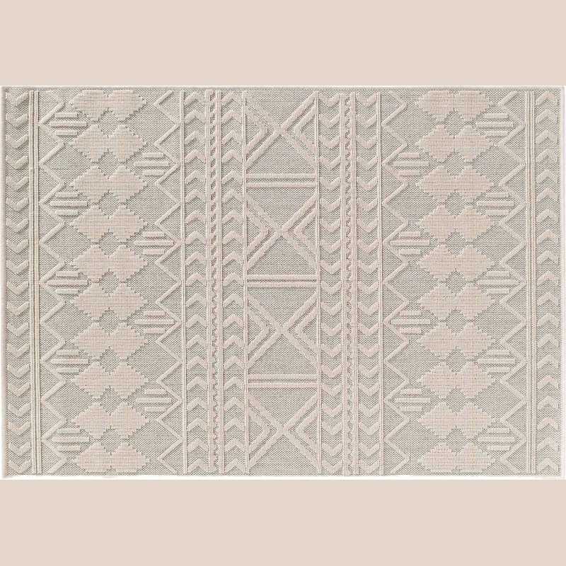 Tapis rectangle 120 x 170 cm tisse plat relief valam