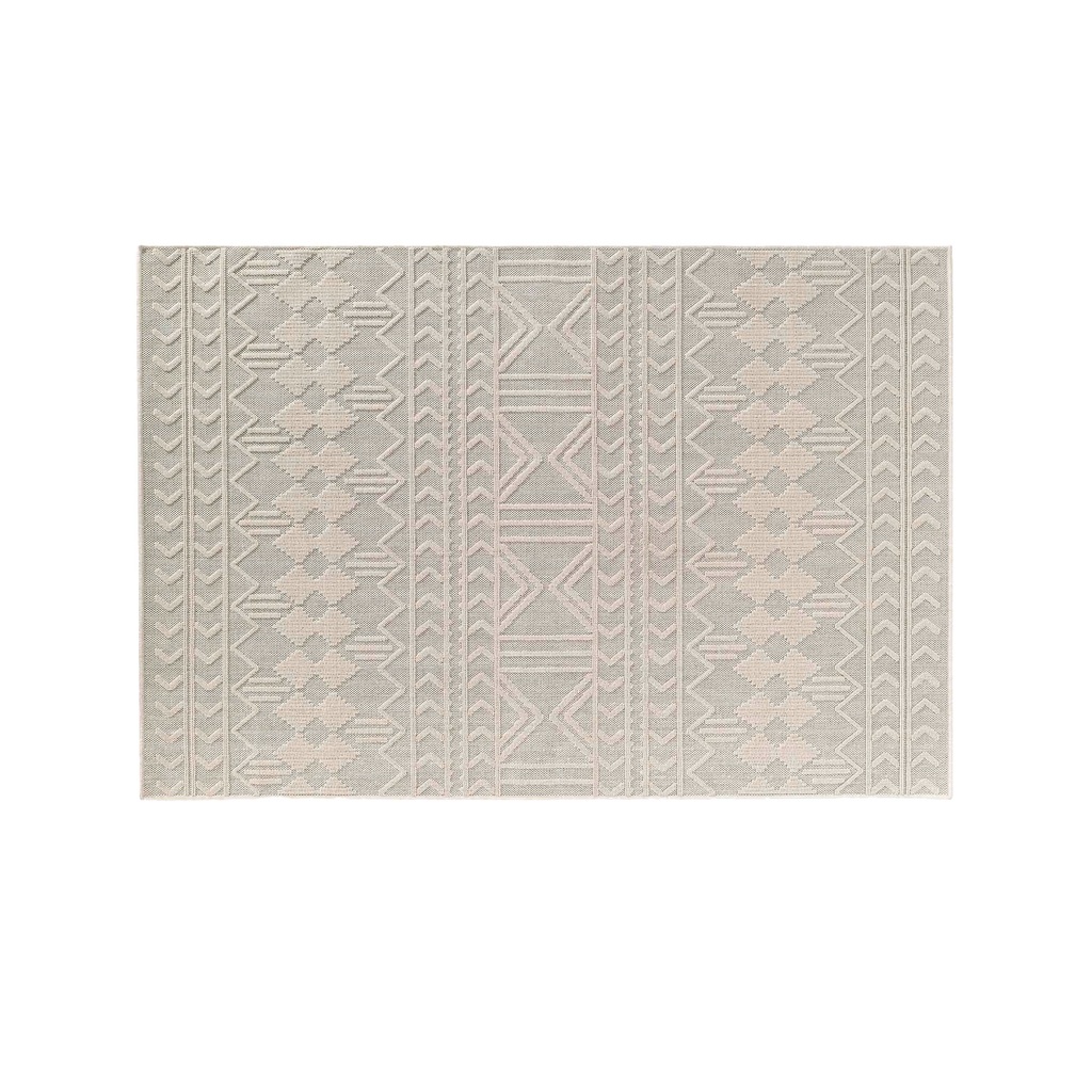 Tapis rectangle 160 x 230 cm tisse plat relief valam
