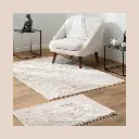 Tapis rectangle 60 x 90 cm imitation fourrure feline naturel