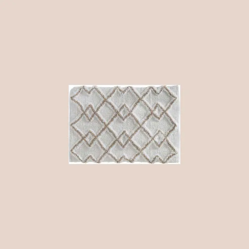 Tapis coton ethnic 50x75 taupe