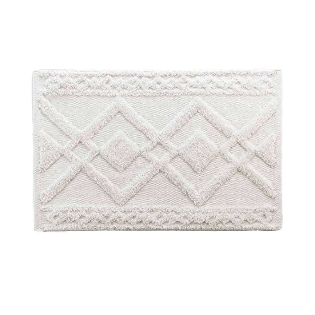 Tapis de bain 50 x 80 cm coton jacquard tufte gladis