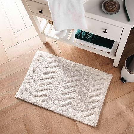 Tapis de bain 50 x 80 cm coton jacquard tufte angelis