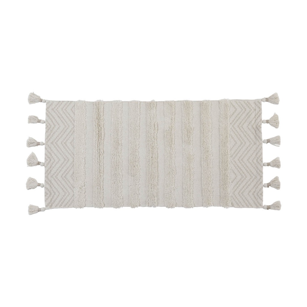 Tapis romy coton/autres fibres 45x90 cm - beige