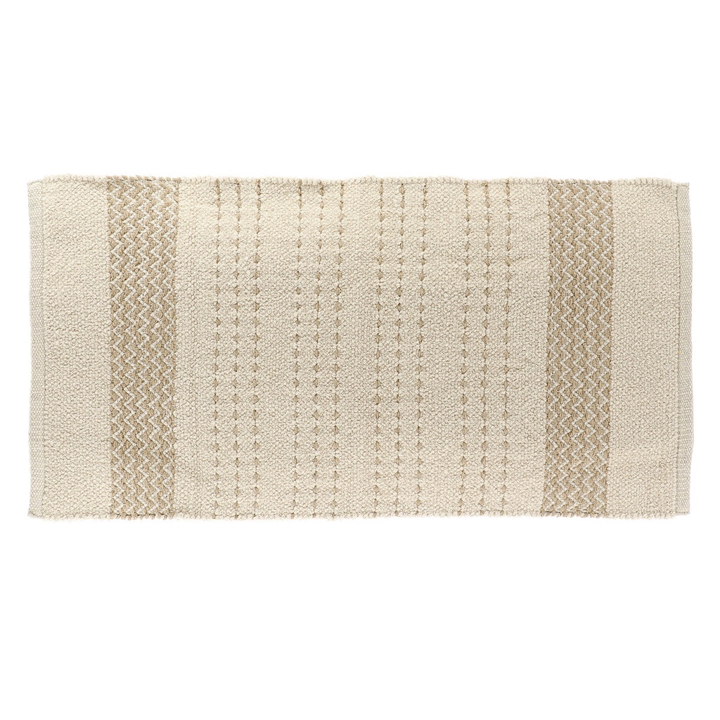 Tapis cilaos coton/autres fibres 45x90 cm - naturel/beige