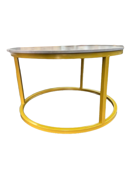 Table  perle métal et marbre - pandora
