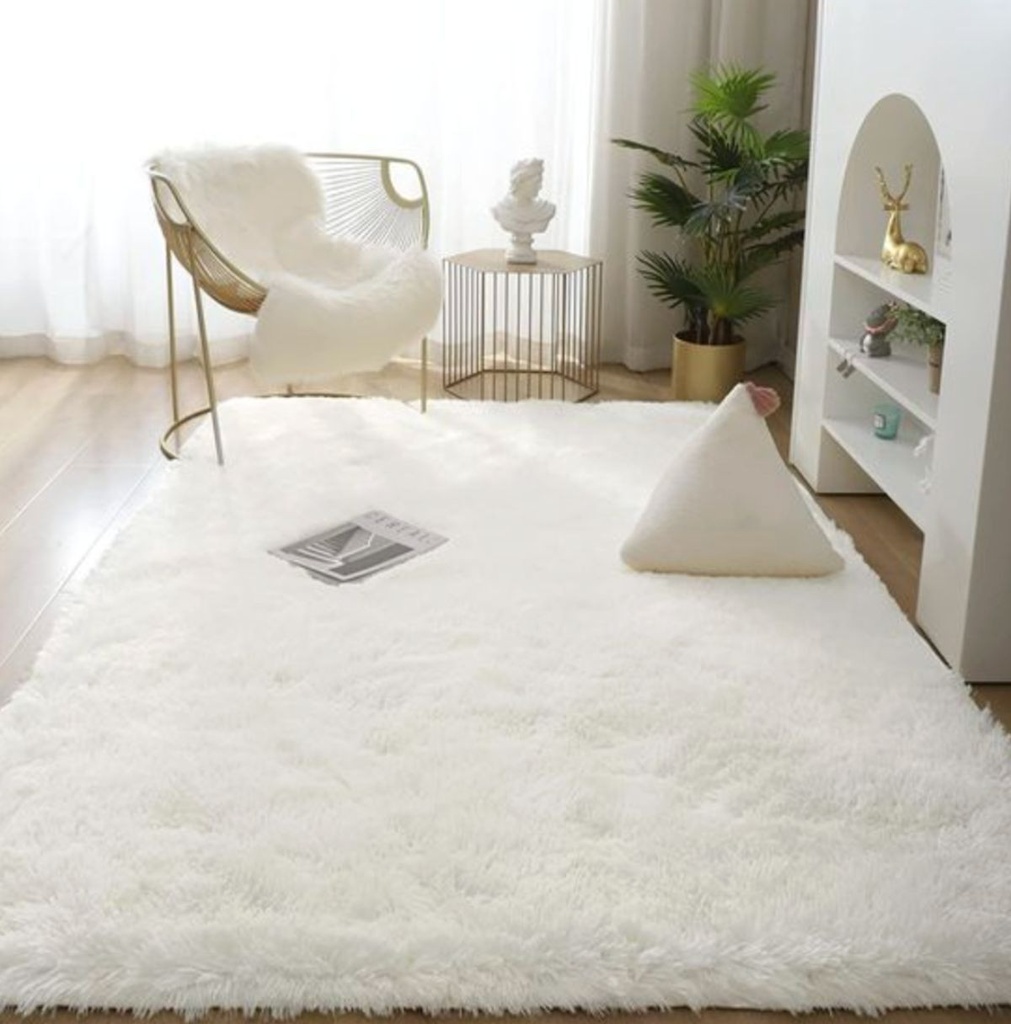 Tapis "fourrure" blanc en 160*230 cm