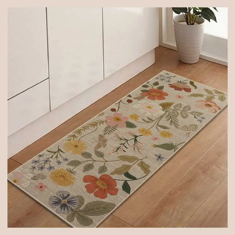 Tapis 50x120 impression jute "petals"