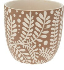 Pot a fleur ceramique marron branche