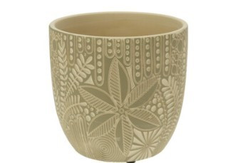 Pot a fleur ceramique vert fleur