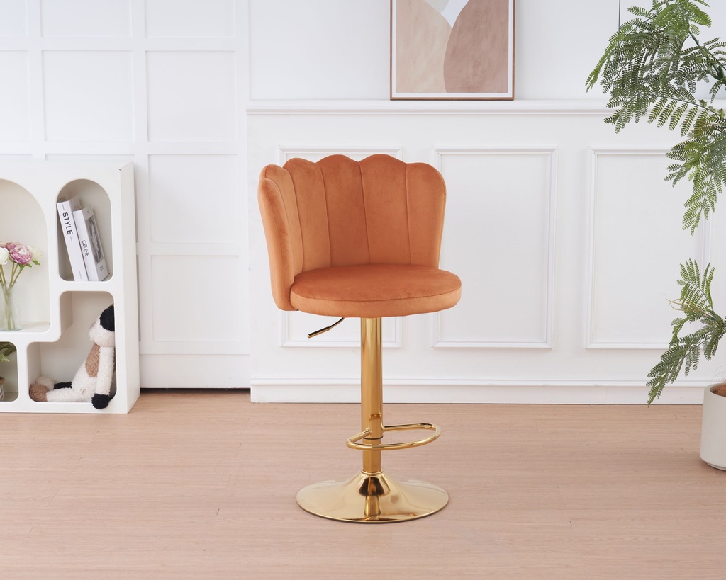 Chaise de bar "Alizée" rouille