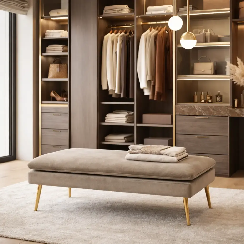 Banquette "Clovis" taupe