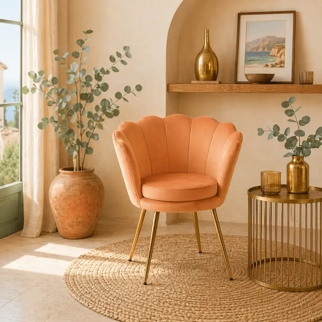 Chaise de salle à manger rouille - "Louna"  