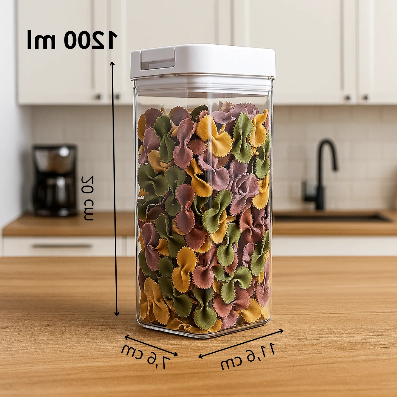 Bocal de conservation de cuisine 1.2L - 300g