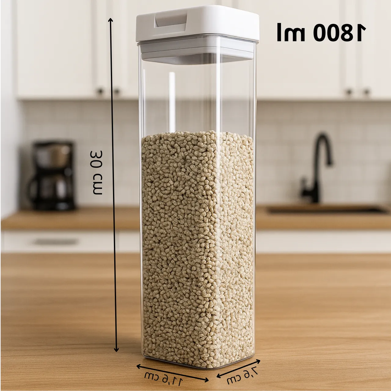 Bocal de conservation de cuisine 1.8L - 400g