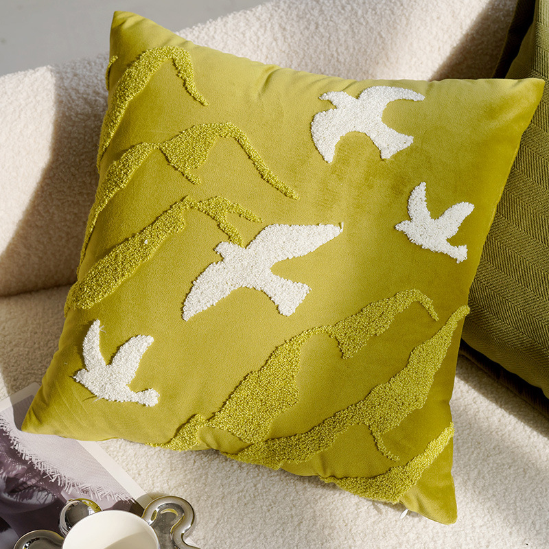 Coussin séréna green 45x45cm