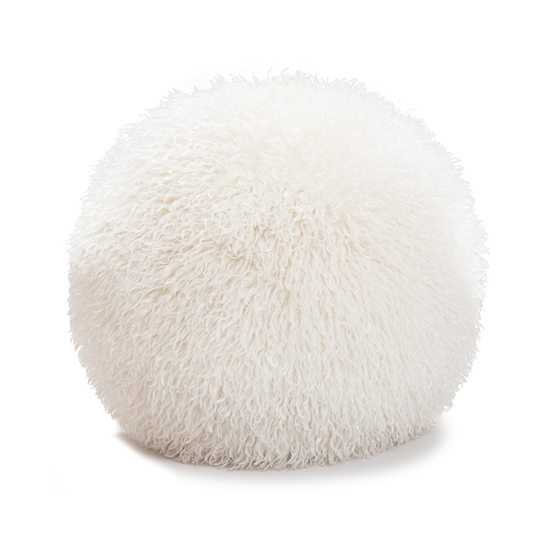 Coussin sidonie blanc diamètre 45cm