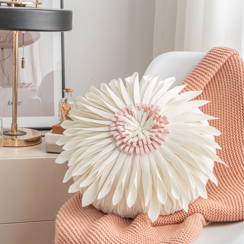 Coussin paula blanc cassé diamètre 45cm