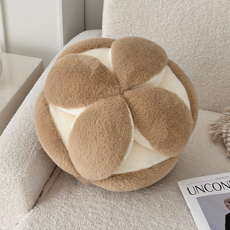 Coussin karina marron diamètre 30cm