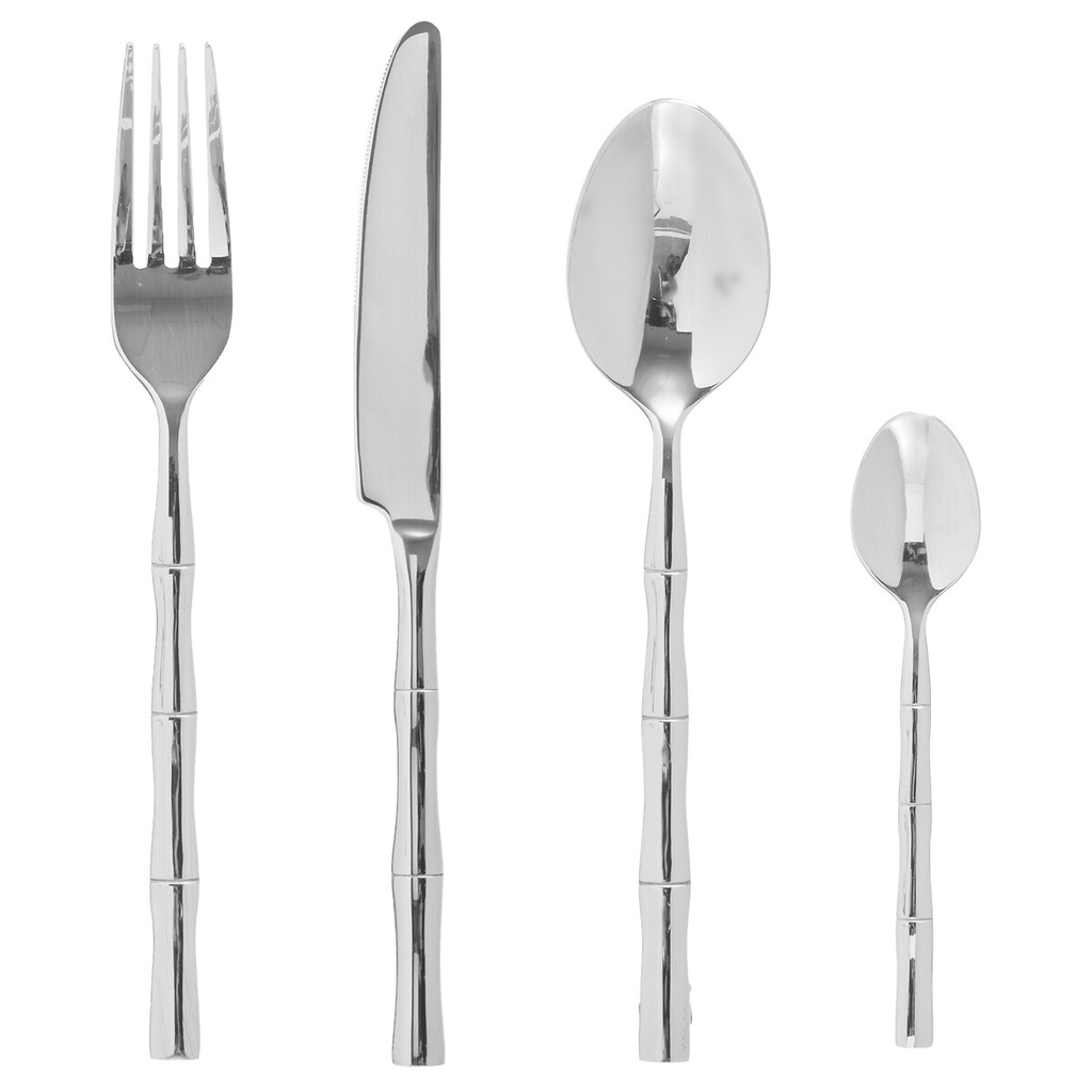 Menagere inox 24p bambou