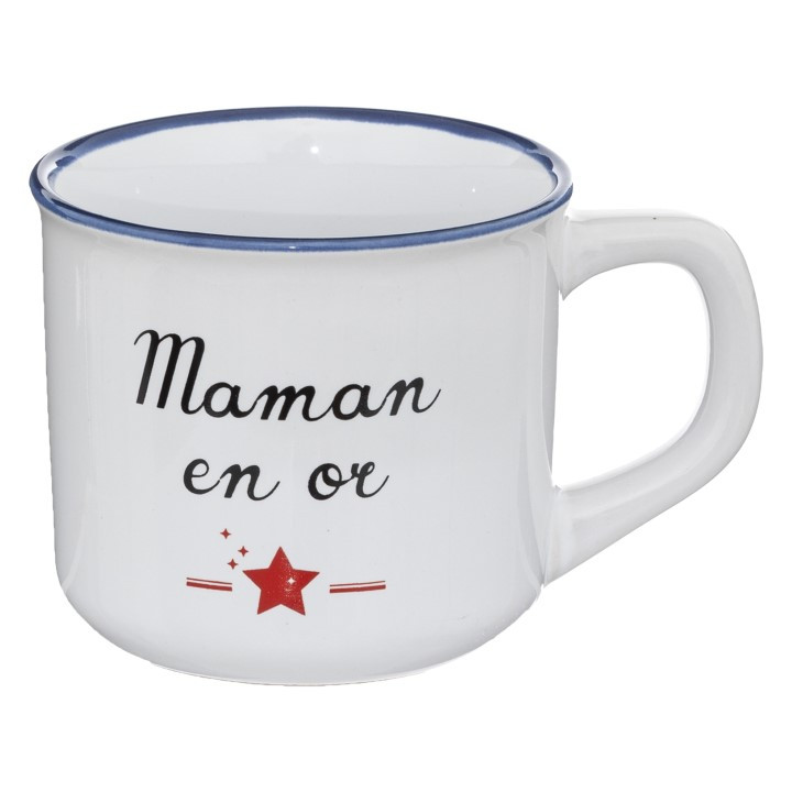Mug s email maman en or 14cl